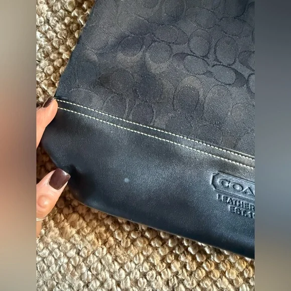 ⚜️ COACH Signature Canvas & Leather Hobo Black Excellent condition ⚜️ - Picture 6 of 16